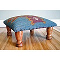 Essential data on Wooden Jukebox Handmade Kilim Wooden Leg Square Footstool (India)