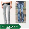 Denim and Lace Covered Jeans by Au Jus Jeans