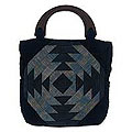 Cotton 'Hypnotic Blue' Tote Handbag (Thailand)