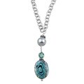 Charming Life Silvertone Crystal and Paua Shell 30-inch Necklace