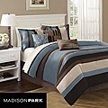 Madison Park Boulder Stripe 7-piece King/Cal-King Comforter Set