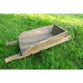 Green Cedar Wood Wheel Barrow Garden Decoration