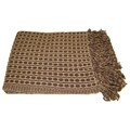 Wool Chocolate Brown Polka Dots Throw (India)