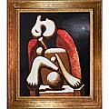I made a review on pablo picasso Summary Biography to help you in your decision Pablo Picasso 'Woman in Red Armchair' Hand-painted Framed Art Print