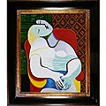 picasso Canvas print directly brought to you! Pablo Picasso 'The Dream' Hand-painted Framed Art Print