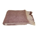 Mohair Blend Mauve Checkered Throw (India)