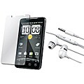 White 3.5 mm In-ear Headset with Screen Protector for HTC EVO 4G