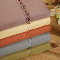 Sateen 350 Thread Count Embroidered Hem 6-piece Sheet Set