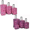 Rockland Designer Polka Dot/ Ribbon Expandable 4-piece Luggage Set