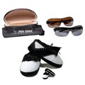 Tour Vision Men's Golf Slippers with 2 Pairs of Fairways HD Sunglasses Gift Combo
