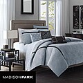 Madison Park Blue Highgate 6-piece Queen-size Duvet Cover Set