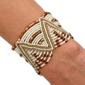 Glass/ Crystal Princesa Native Bride Macrame Bracelet (Guatemala)