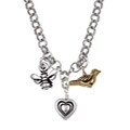 Charming Life Silvertone Birds and the Bees Charm Necklace