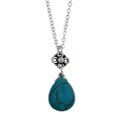 Charming Life Sterling Silver Blue Magnesite Necklace