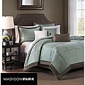 Madison Park Cascade Blue 6-piece King-size Duvet Cover Set