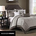 Madison Park Cascade Taupe 6-piece King-size Duvet Cover Set