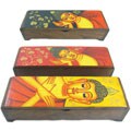 Hand Painted Buddha Face Long Box (United States)