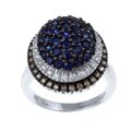 Encore by Le Vian 14k White Gold Sapphire and Diamond Ring