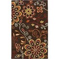 Hand-tufted Whimsy Chocolate Wool Rug (5' x 8')