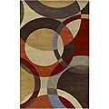 Hand-tufted Mayflower Chocolate Wool Rug (5' x 8')