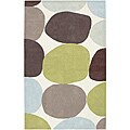 Convenient data on abstract Huge Canvas Hand-tufted Ivory Abstract Rug (5' x 8')