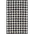 Hand-tufted Black Houndstooth Rug (5' x 8')