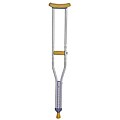 Push-Button Aluminum Crutch