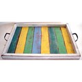 Recycled Wood Small Multi-colored Serving Tray (Thailand)