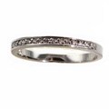 Silvertone Clear Cubic Zirconia Semi-eternity Band