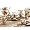 Free handy data on porcelain Red The Plaza Delight 15-piece Espresso Coffee Set