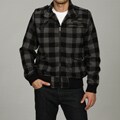 Grind by CoffeeShop Men's Black Plaid Bomber Jacket