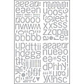 Basic Grey Olivia Die-cut Chip Alphabet Stickers (Pack of 4)