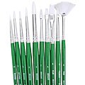 White Synthetic Paint Brush Set (Pack of 10)