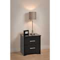 Yaletown 2-drawer Black Night Stand