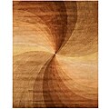 Hand-tufted Brown Swirl Wool Rug (7'9 x 9'9)