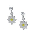 Sterling Essentials Sterling Silver Daisy Ball Stud and Dangle Earrings