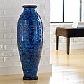 Ocean Blue Mosaic Floor Vase (Indonesia)