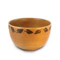 Mango Wood Floating Leaf Serving Bowl with Servers (Thailand)