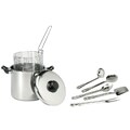 Cook Pro 6-quart Deep Fryer with Bonus Kitchen Utensil Set
