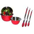 Cook Pro 6-piece Mixing Bowl and Tong Set
