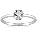 10k White Gold Diamond Accent Promise Ring