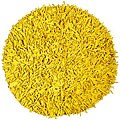 Handmade Yellow Cotton Shag Rug (4'9 Round)
