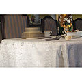  Floral Jacquard 61x137-inch Rectangular Pearl Tablecloth 