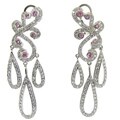 Sterling Silver Cubic Zirconia Teardrop Dangle Earrings