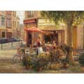 Haixia Liu 'Cafe Corner, Paris' Gallery-wrapped Canvas Art
