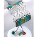 Sterling Silver Wild Flowers Beaded Bracelet (Colombia)