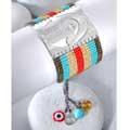 Sterling Silver Hamsa Hand Beaded Bracelet (Colombia)
