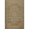 Loomed Free-form Aqua Rug (7'9 x 11'2)