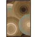 Loomed Free-form Contemporary Chocolate Rug (5'3 x 7'6)
