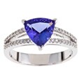Dyach 14k White Gold Tanzanite and 1/5ct TDW Diamond Ring (I-J, I1-I2)